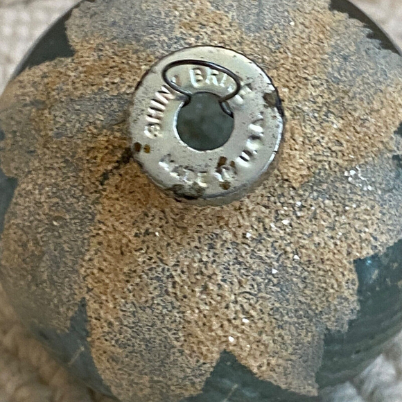 Vintage SHINY BRITE Mercury Glass Christmas Tree Ornament Frosted Bulb - Picture 6 of 6